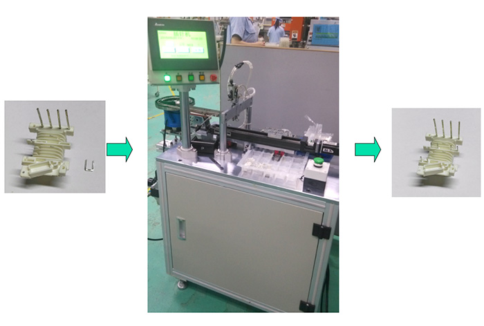 變壓器骨架自動插U型PIN腳機(jī)